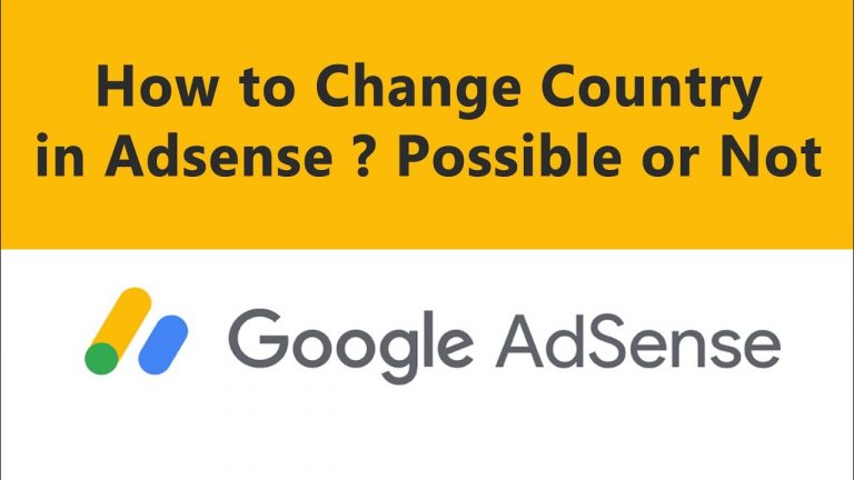 How to change country in Google Adsense
