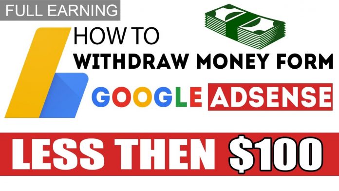 how to withdraw money from google adsense