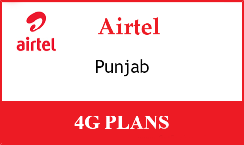 Airtel 3G / 4G Prepaid Data Plans in Punjab 2019