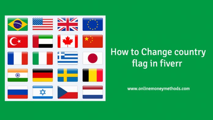 Change country flag in fiverr