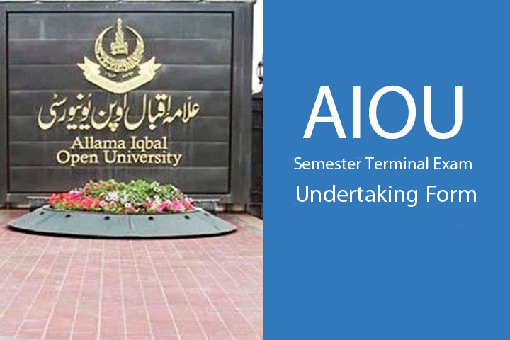 AIOU Undertaking Form for Semester Terminal Exam