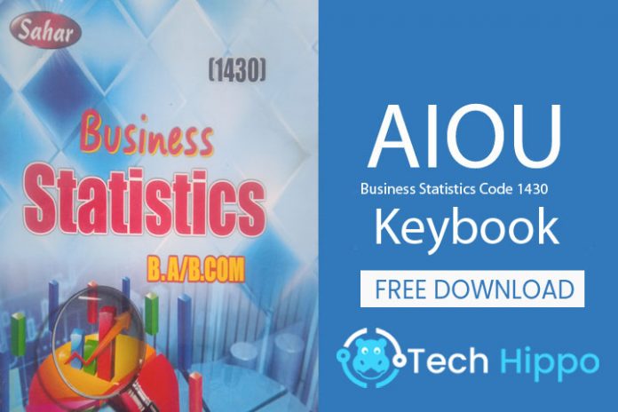 Business statistics code 1430 Keybook