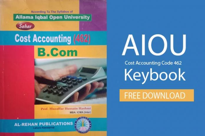 Cost Accounting code 462 keybook PDF