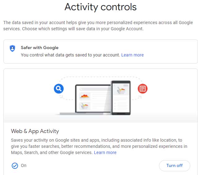 WEb and App Activity