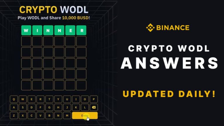 Binance Crypto WODL Answers Today | Word Of The Day